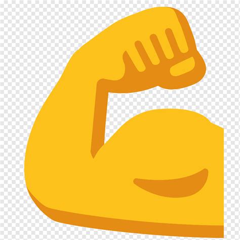 Muscle Emoji Emoji Biceps Human Skin Color Muscle Arm Hand Orange