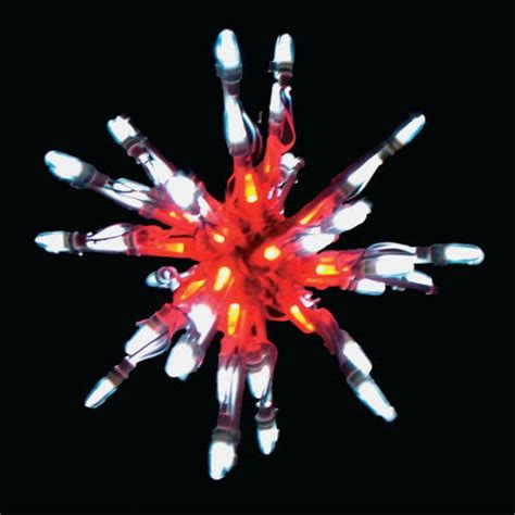 12 Inch Red And White Led Starburst 50 Bulbs Set Of 3
