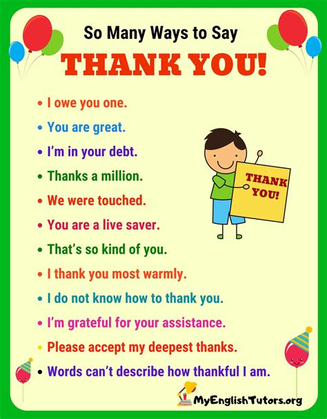 So Many Ways To Say Thank You English Speaking Skills Teaching English