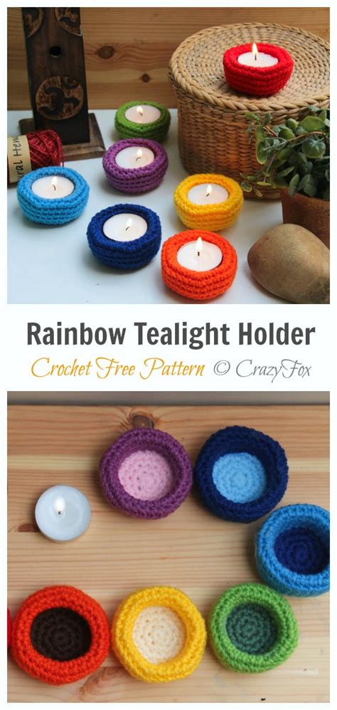 Crochet Tealight Candle Holder Free Patterns Instructions