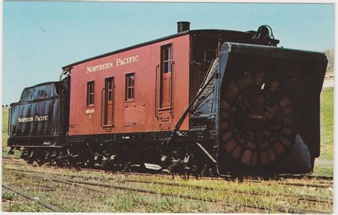 Train Postcard Northern Pacific R R Steam Powered Rotary