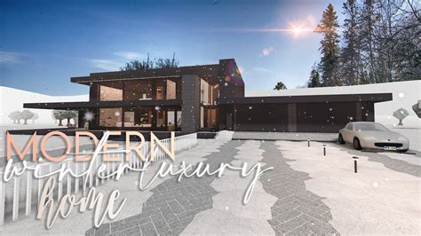 Bloxburg Modern Winter Luxury Home 100k House Build Youtube