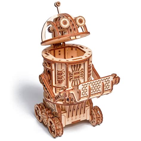 Buy Wood Trick Electric Space Junk Robot Mechanical 3d Wooden Puzzles