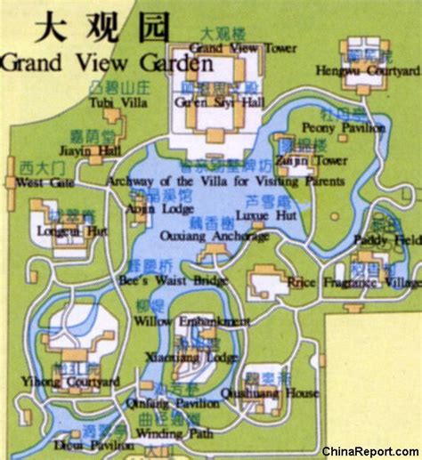 Grand View Garden Park Daguan Yuan Xuanwu Beijing Full Site Map