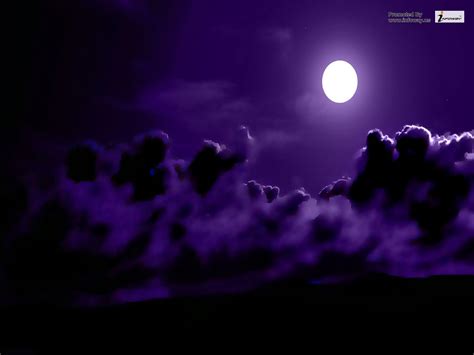 Night In Purple Sky Moon Clouds Hd Wallpaper Night In Purp Flickr