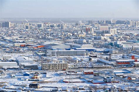 View Over Yakutsk Sakha Republic Yakutia Russia Eurasia Stock Photo