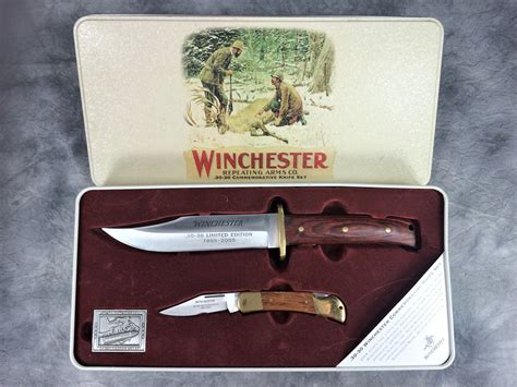 Winchester 2008 limited edition 3 knife set in a. Value of 2005 WINCHESTER Limited Edition 110th Anniversary .30-30 Commemorative Knife Set ...