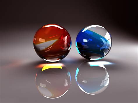 Red And Blue 3d Balls Hd Wallpapers