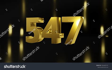 Number 547 Gold On Black Gold Stock Illustration 1854605101 Shutterstock