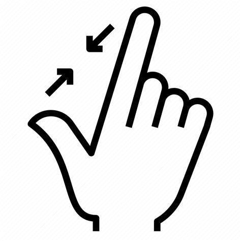 Pinch Zoom In Finger Hand Icon Download On Iconfinder