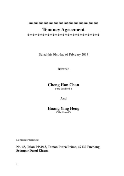 We`ve added a side column to explain what each clause means easier. Amended-Tenancy Agreement- 2013