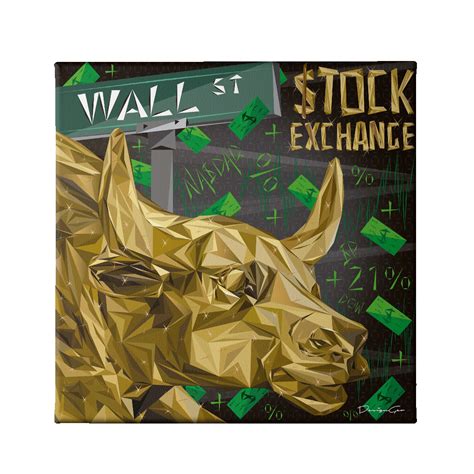Wall Street Bull Canvas Designgeo