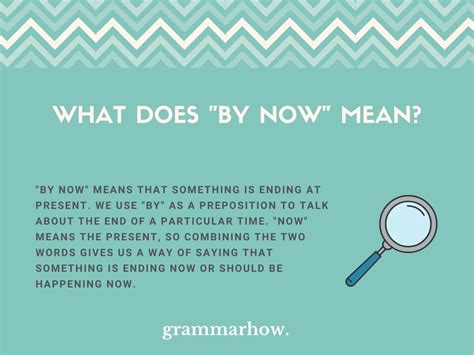 By Now Meaning And Usage Guide Helpful Examples