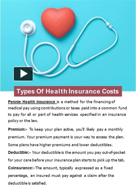 Ppt Types Of Health Insurance Costs Powerpoint Presentation Free To