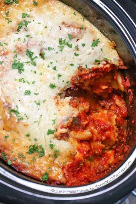 Lazy Crock Pot Lasagna Easy To Make Spend With Pennies