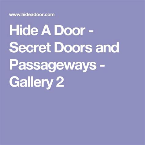 Hide A Door Secret Doors And Passageways Gallery 2 Secret Door