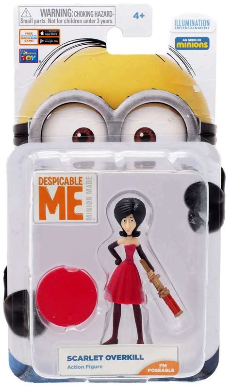 Despicable Me Minion Made Scarlet Overkill Action Figure Think Way