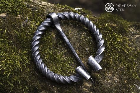 Viking Hand Forged Fibula Viking Brooch Cloak Pin Medieval Etsy