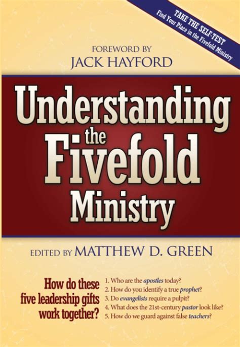 Understanding The Fivefold Ministry Green 9781591856221 Amazon Com