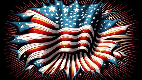 American Flag Abstract Digital Art By Scott Hawkins Fine Art America