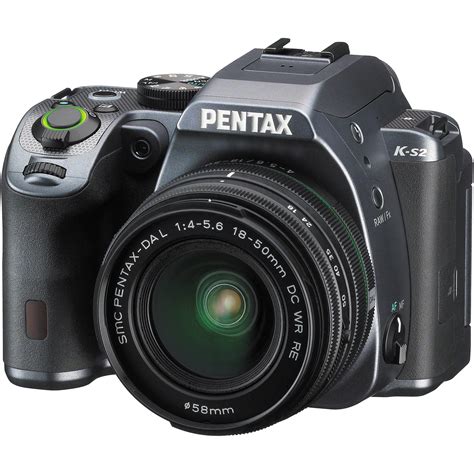 Pentax K S2 Dslr Camera With 18 50mm Lens Stone Gray 13962 Bandh