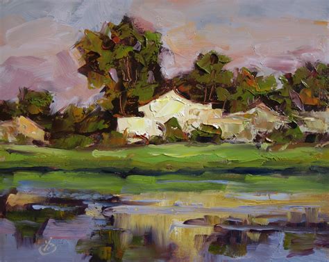 Tom Brown Fine Art Lake House Reflections Colorful 8x10