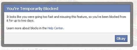 Facebook Youre Temporarily Blocked Technology Raise