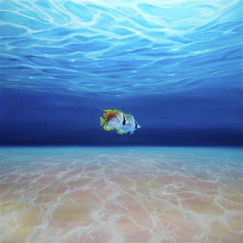 Large Original Oil Painting Free Under The Sea A Large Underwater