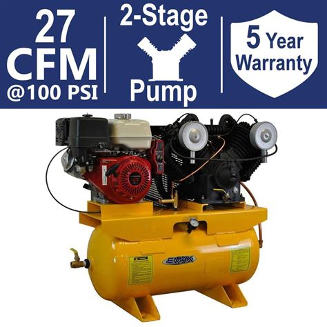 Emax Industrial E450 Series 30 Gal 175 Psi 13hp V4 31cfm 2 Stage