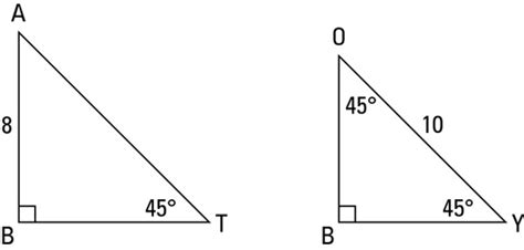 Identifying The 45 45 90 Degree Triangle Dummies