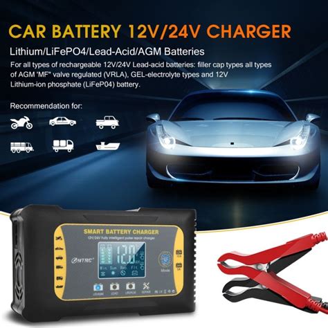 Ready Stock ♭htrc 12v24v 10a Car Battery Charger For Lithium Lifepo4
