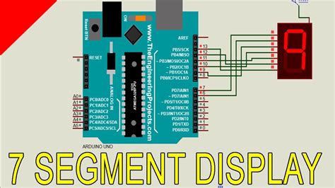 7 Segment Display Arduino Proteus Youtube