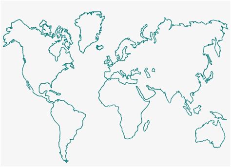 World Map Drawing Outline