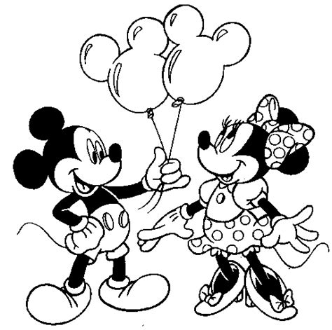 Mickey giving minnie mouse balloons disney coloring pages printable. mickey mouse coloring pages minnie | minnie 3rd birthday ...