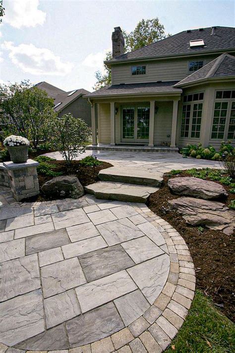 48 Top Natural Paving Stones Ideas For Patio Designs
