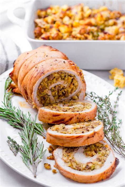 Turkey Roulade With Sausage Stuffing Recipe Turkey Roulade Roulade Stuffing Recipes