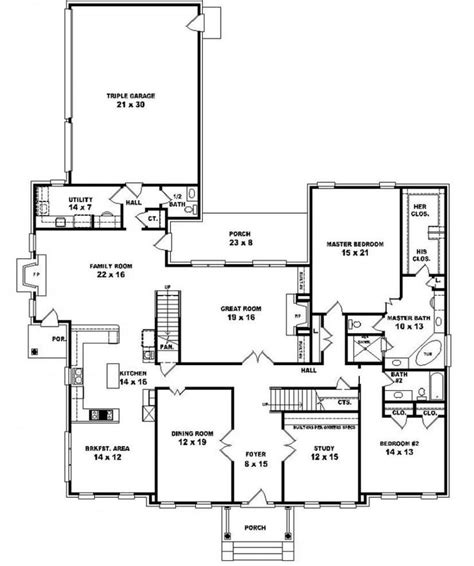 bedroom single story house plans httpuhousedesignplanscom