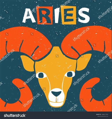 Vector Aries Ram Zodiac Sign Original Stock Vector Royalty Free