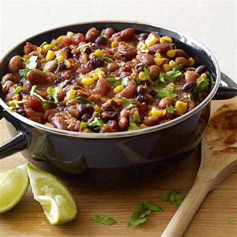 420 kcal for this plate. Super-easy slow cooker three-bean chili | Healthy Recipes ...