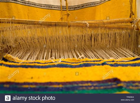 Traditional Carpet Loom In Morocco Stock Photo Alamy