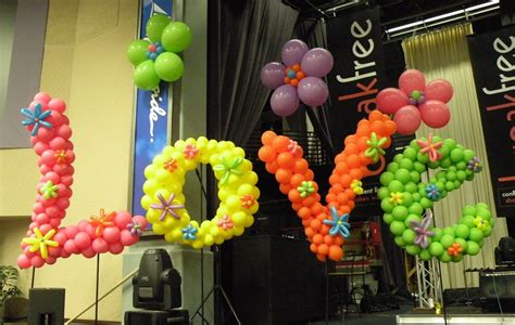 Love In Balloons Flower Power Party Balloon Decorations Balloons