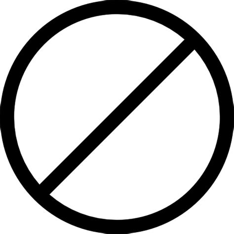 Signal Signs Prohibition Rounded Ui Prohibited Symbol Circular