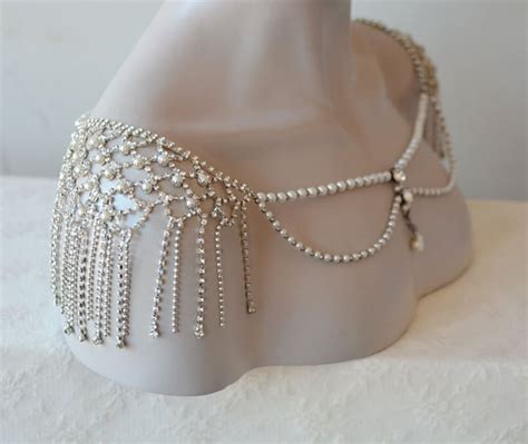 Wedding Shoulder Jewelry Bridal Shoulder Necklace Wedding Etsy