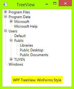 How To Make Wpf Treeview Style As Winforms Treeview Stack Overflow