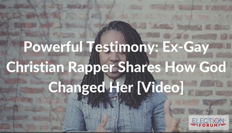 Powerful Testimony Ex Gay Christian Rapper Shares How God Changed Her