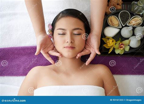 Rejuvenating Facial Massage Stock Image Image Of Towel Wellbeing