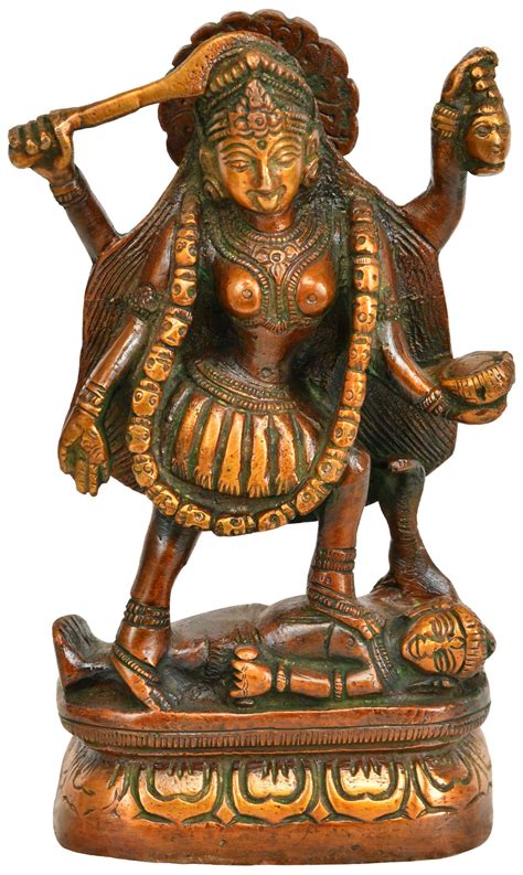 6 Goddess Kali Statue In Brass Handmade Idols Made In India