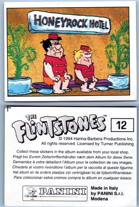 The Flintstones 12 Panini 1994 Sticker