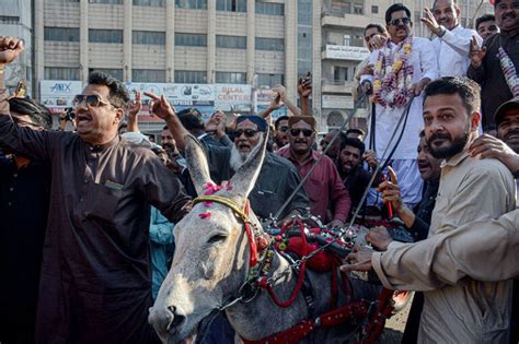 pakistan people s party ppp general secretary karachi javed nagori with his supporters riding