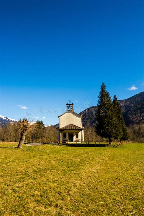 Church In The Meadows Of Alps Stock Image Image Of Blue Color 38227249